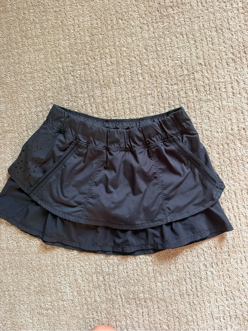Vintage Lululemon In A Flash Tennis Skort, Black, Size 6